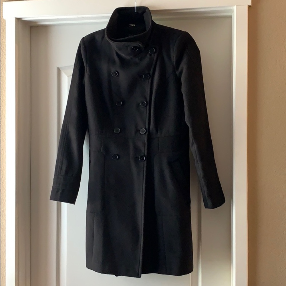 Zara Pea Coat - Black - Size Medium (US)